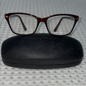 SALVATORE FERRAGAMO TRANSPARENT BROWN EYEGLASS FRAMES FTL-03-130